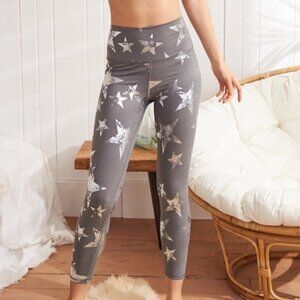 Aerie High Waisted 7/8 Distressed Star Leggings, S
